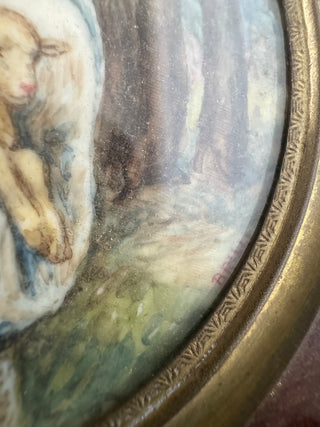 Antique French Mary & Jesus painting