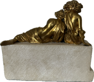 Antique bronze sculpture titled "The Betrothal" by Carl Kauba (1865-1922)